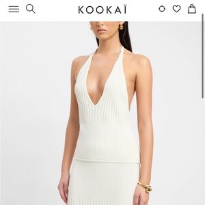 Kookai Serah Halter Top - Mushroom